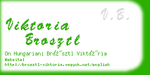 viktoria brosztl business card